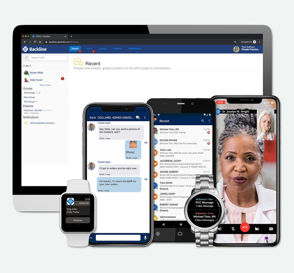 different personal devices showing info