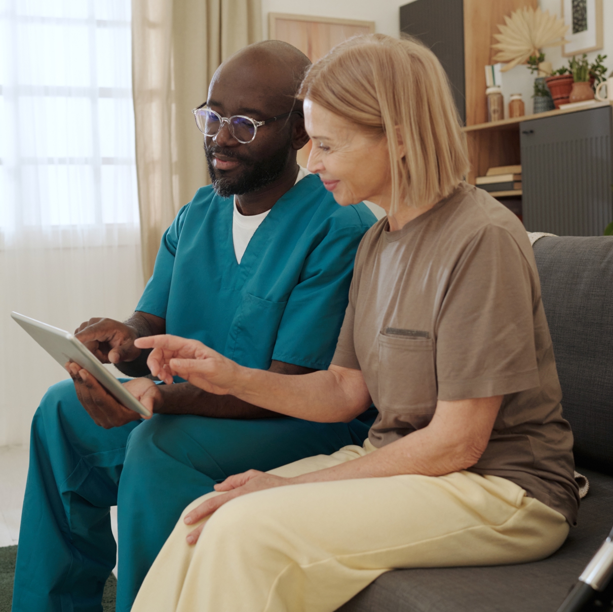 nurse caring for another person
